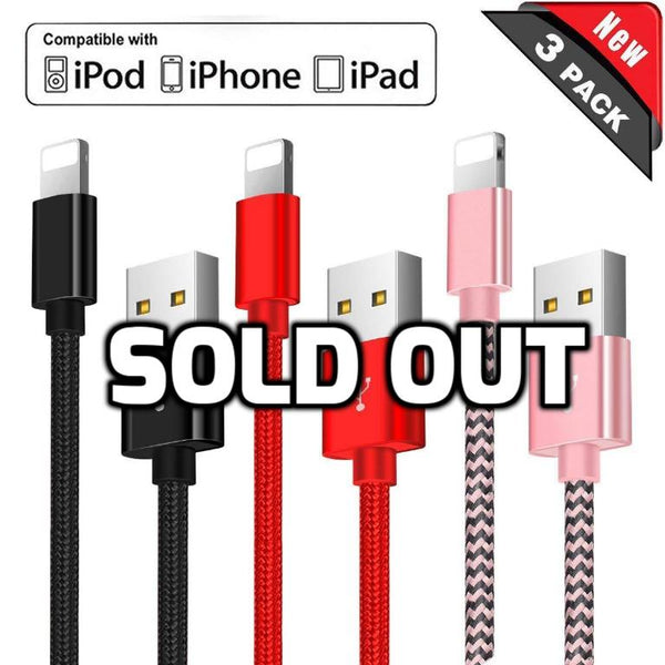 Set of 3 iPhone lightning cables