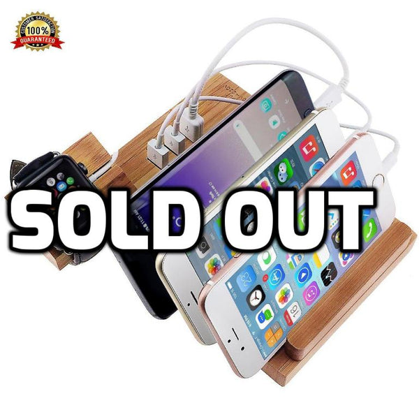 Bamboo Wooden Apple Watch Stand and Charging Station