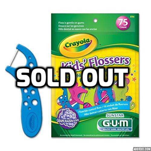 Pack of 75 Sunstar GUM Crayola Kids' Flosser