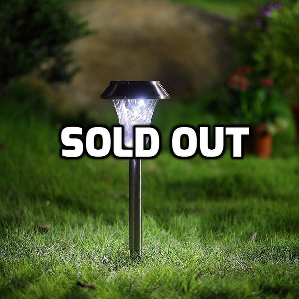 Pack of 6 solar outdoor garden lights