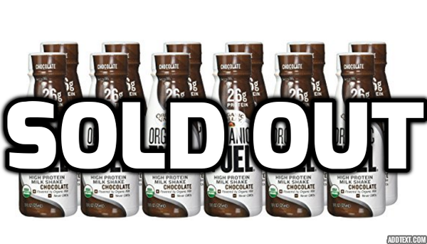 Pack of 12 Organic Valley, High Protein Milk Shakes