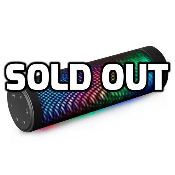 Portable wireless bluetooth speakers with mic and lights
