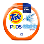 76-Ct Tide Pods Light Ocean Mist Scent Powerful Laundry Detergent