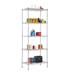 5-Tier Heavy Duty Metal Wire Shelves, 750lb Capacity