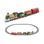 Classic Electric Railway Train Car Track Play Set Toy With Music And Lights