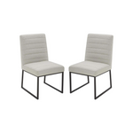 Set of 2 Rivet Decatur Modern Upholstered Dining Chairs (4 Colors)