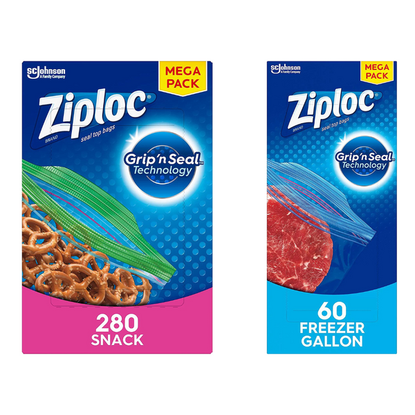 Grandes ahorros en bolsas Ziploc para refrigerios y bolsas para congelador