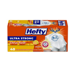 40 Hefty Ultra Strong Tall Kitchen Trash Bags, 13 Gallon