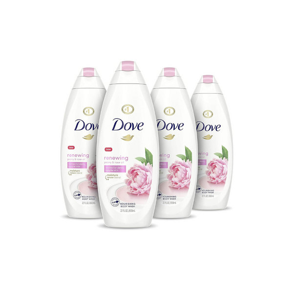 4 Bottles Of Dove Body Wash (4 Variations)