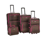 4-Piece Rockland Jungle Softside Expandable Luggage Set (4 Colors)