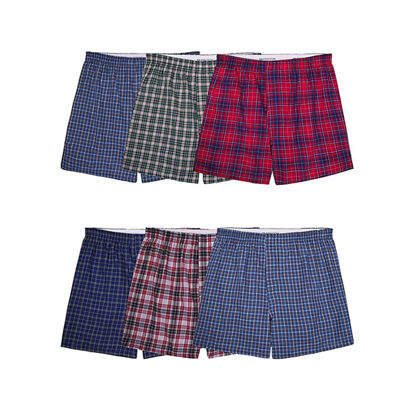 6 Fruit of the Loom Men's Tag-Free Boxers
