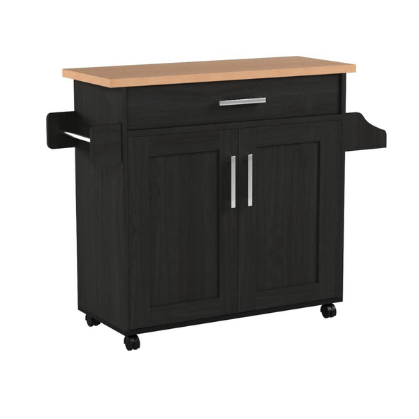 Isla de cocina con especiero, toallero y cajón