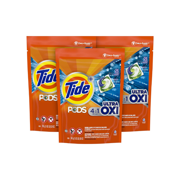75 paquetes de jabón de detergente líquido para ropa Tide PODS