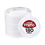 180 Framo 6 Inch Disposable Clear Plastic Plates