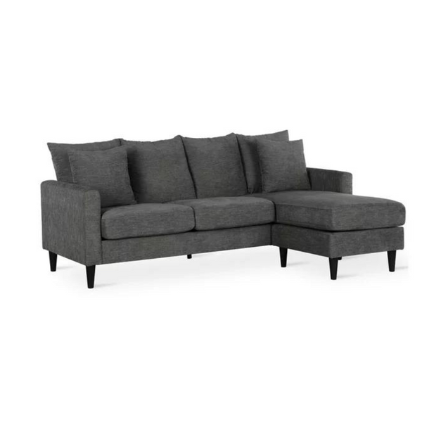 Sofá seccional reversible Keaton con almohadas