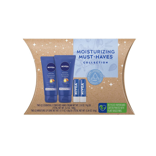Nivea Moisturizing Hand Cream and Lip Balm Gift Box Set