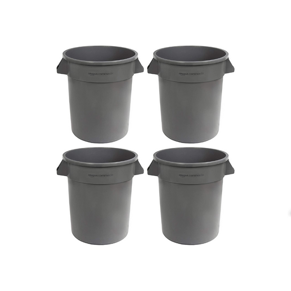 4-pack 20 Gallon Heavy Duty Round Trash/Garbage Cans
