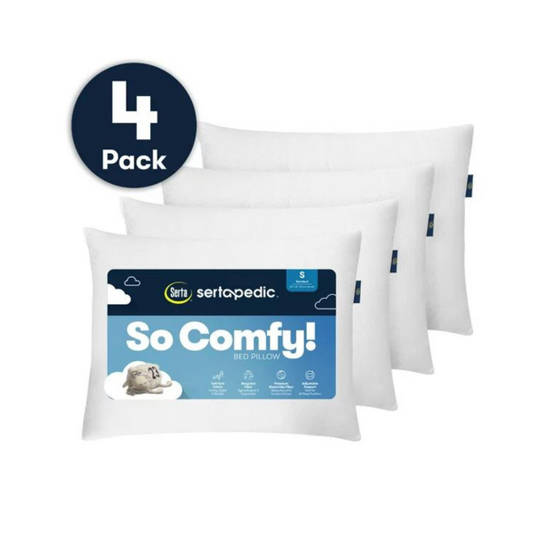 Set of 4 Serta So Comfy Bed Pillows