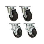 4 Pack of 4'' Non-Marking Polyolefin Caster Set