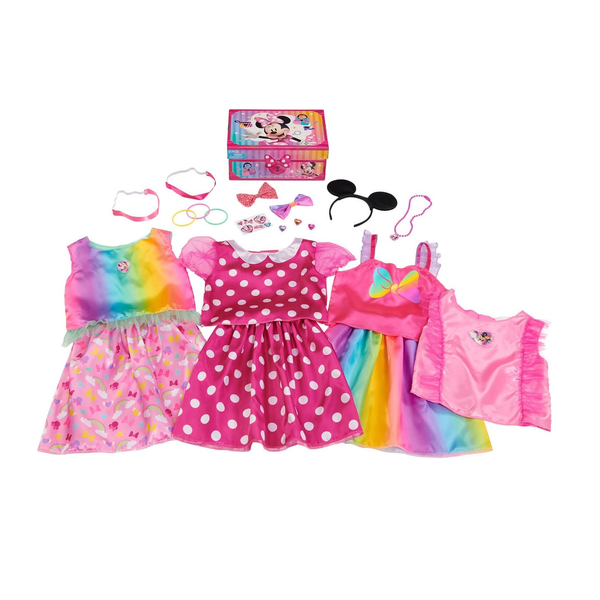 Baúl de disfraces con lazo deslumbrante de Minnie Mouse de Disney Junior de 21 piezas
