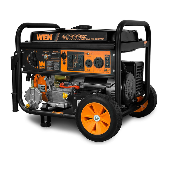 11,000-Watt Dual Fuel Portable Generator with Electric Start and Wheel Kit - 240v Capable