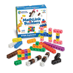 Juego de constructores MathLink de exploradores de tallos de recursos de aprendizaje de 100 piezas