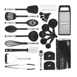 Juego de utensilios de cocina Kaluns de nailon y acero inoxidable de 24 piezas