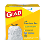 100 GLAD 13-Gallon Trash Bags with ForceFlex Technology and Ripguard Protection