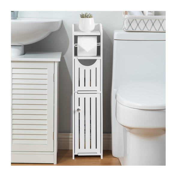 Mueble de baño pequeño, soporte para papel higiénico