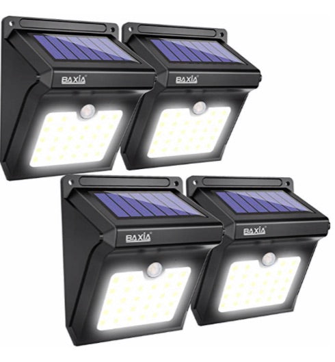 Juego de 4 luces LED solares para exteriores