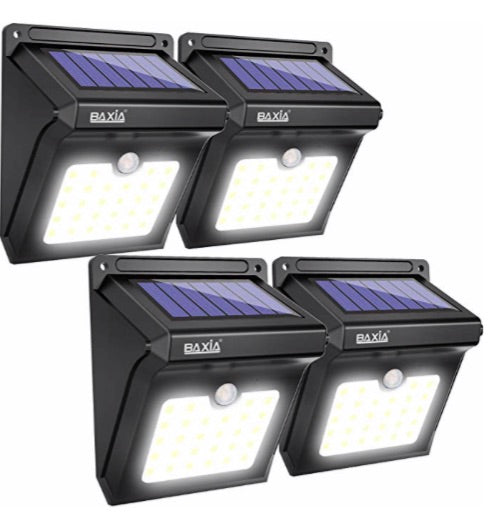 Set Of 4 Solar Outdoor LED Lights