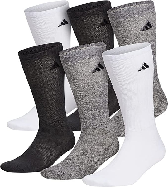 6 pares de calcetines deportivos acolchados adidas para hombre