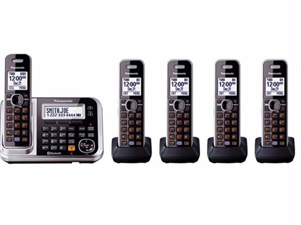 Panasonic 5 Teléfonos Inalámbricos Con Contestador Digital