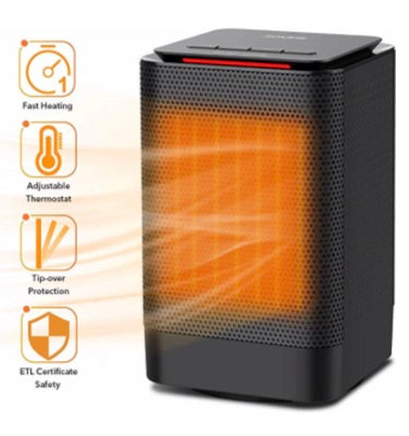 Oscillating Heater with Over-Heat Protection and Tip-Over Protection