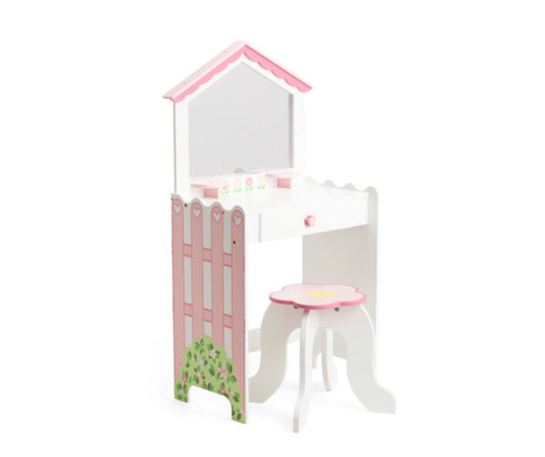 Juego de tocador y taburete para casa de muñecas KidKraft