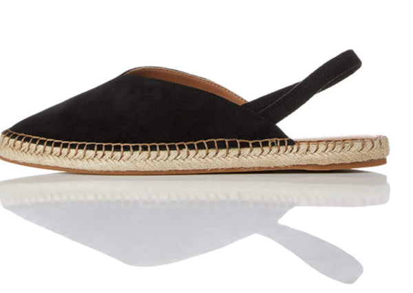 Women's Slingback Leather Espadrille Slip-On Shoes