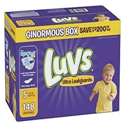 Luvs One Month Supply Ultra Leakguards Disposable Baby Diapers (Size 3 & 5)