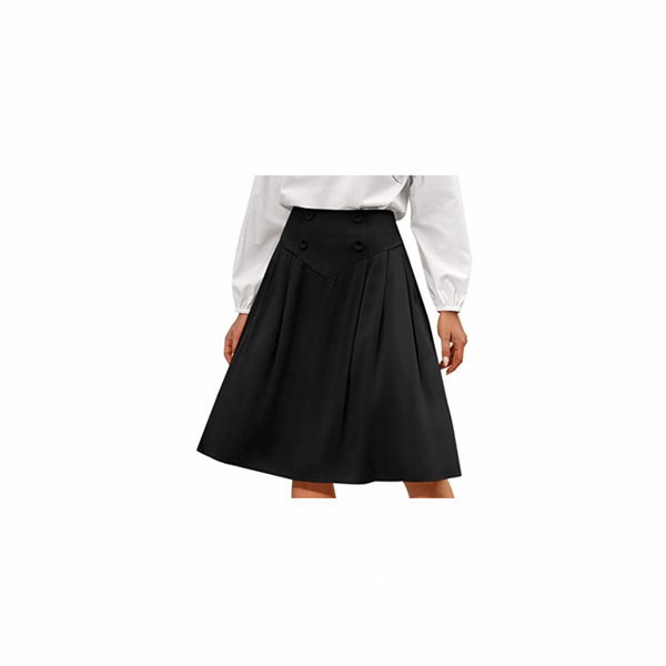 Falda midi plisada vintage para mujer