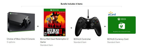 1TB Xbox One X NBA 2K19 Bundle w/ Red Dead Redemption 2 & More